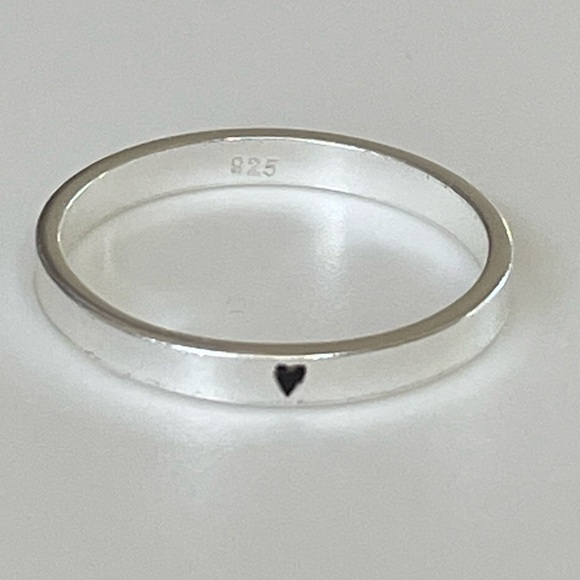 Sterling Silver Stacking Heart Ring - Picture 1 of 12